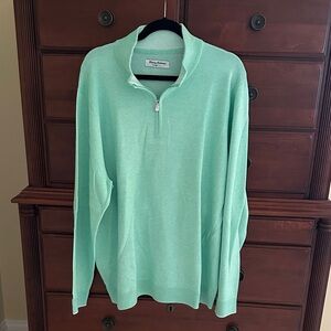 Tommy Bahama Light Green Zip-Up Sweater